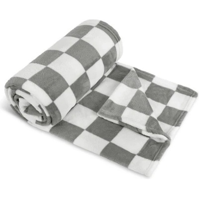 Bellatex Přikrývka Kemping Plus sivá kostka 150x200