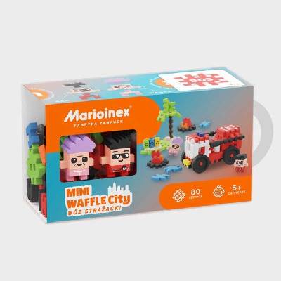 Marioinex Мини вафлен конструктор " Градски център" - Пожарна кола 80 части