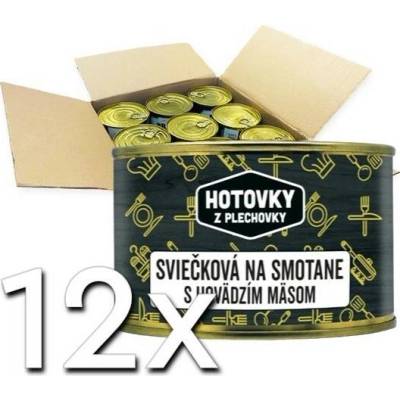 Hotovky z plechovky Sviečková na smotane s hovädzím mäsom 400g | 12ks v kartóne