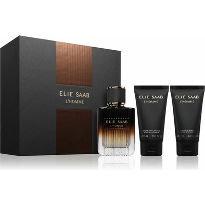 Elie Saab L'Homme EDP 100 ml + Elie Saab L'Homme sprchový gél 75 ml + Elie Saab L'Homme balzam na fúzy 75 ml
