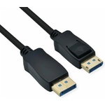 Roline Кабел Roline 11.04. 6001, DisplayPort(м) към DisplayPort(м), 1.5m, черен, 7680x4320@60Hz, 40 Gb/s (11.04.6001)