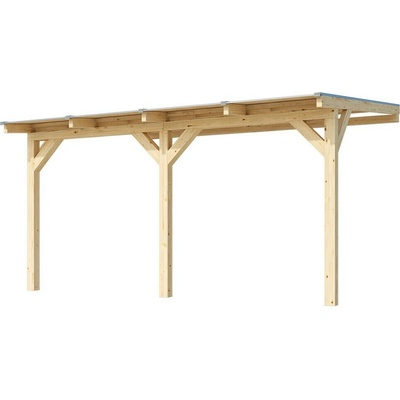 WEKA Drevená záhradná pergola 672 (4,3x3,7 m) - 12 x 12 cm prírodný