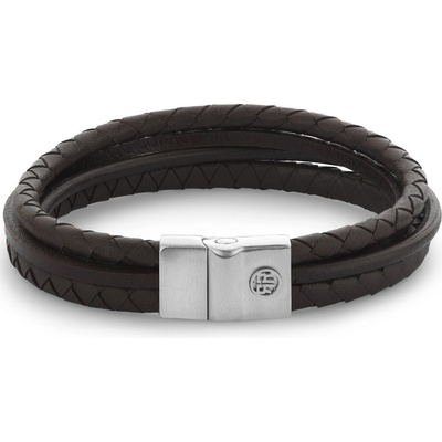 Rebel & Rose RR-M0055-S-L náramek Full Metal Premium Combo 12mm Brown