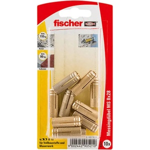 Fischer МЕСИНГОВ ДЮБЕЛ Ф8Х28ММ 10 БР. fischer ms k (4048962218534)