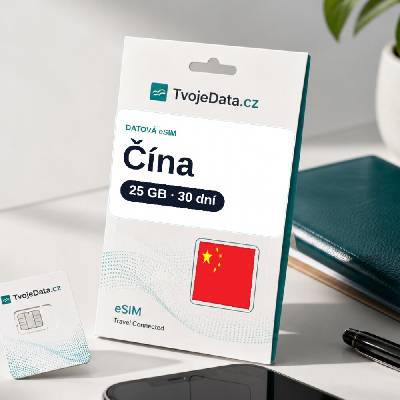 eSIM Čína 25 GB / 29 dní