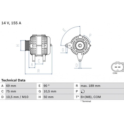 generátor BOSCH 0 986 047 400