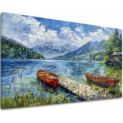 Obraz krajiny na plátne Miesto na oddych | dokončené rukou umelca - 60x90 cm