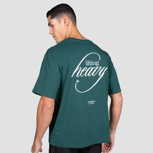 GymBeam Мъжка тениска Lifting Heavy Forest XL