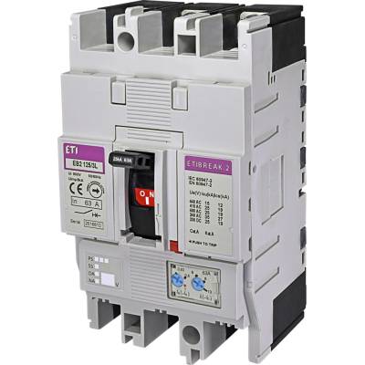 CB Elektro Istič kompaktný 3-pólový 63A 25kA Nastaviteľný Rada:EB2 (ETI)