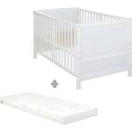 Roba Бяло детско креватче 70x140 cm с регулируема височина Easy Sleep - Roba (0194WE-M)