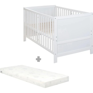 Roba Бяло детско креватче 70x140 cm с регулируема височина Easy Sleep - Roba (0194WE-M)