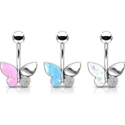 Šperky4U piercing do pupíku motýlek WP01331-Q