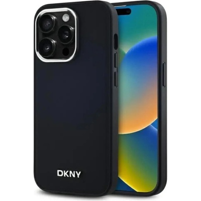 DKNY Plain Logo MagSafe Калъф за iPhone 14 Pro - черен (3666339260095)