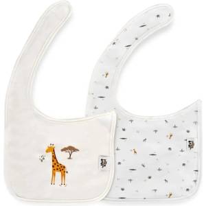 Interbaby Бебешки лигавници Interbaby - Jirafa Savanna, 2 броя, бежови (BABE004-15) - ozone