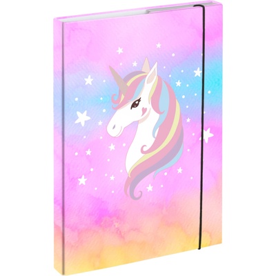 Baagl Розови корици за ученическа тетрадка A4 Rainbow Unicorn Baagl BAAGL | Rozov | Момичешки | ONE SIZE