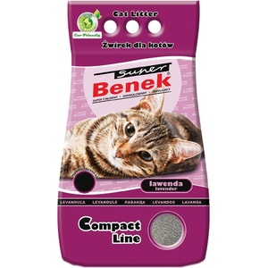 Super Benek Super benek Компактна лавандулова котешка тоалетна 5л