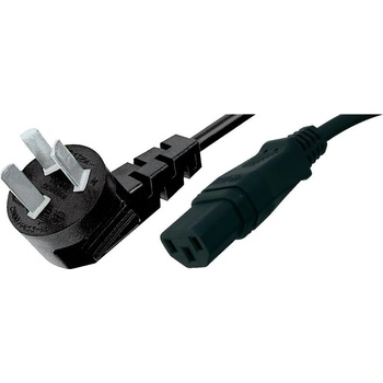Hawa 1008258 Síťový kabel zástrčka (Čína) ⇔ IEC zásuvka, 2m, černá
