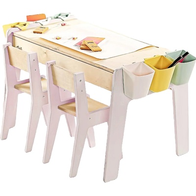 Babylike dětský stůl se židlemi children table two chair pink 40647 – Zboží Dáma