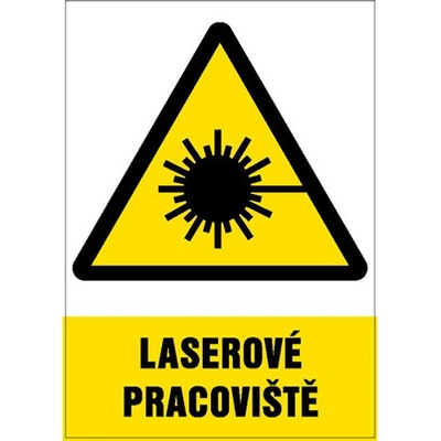 Značka Laserové pracoviště, samolepicí fólie, 210 × 297 mm BZ FE377