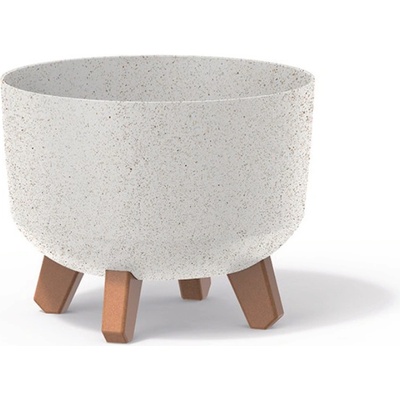 PROSPERPLAST Kvetináč GRACIA STANDARD ECO WOOD 23,5 cm biely