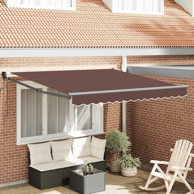 vidaXL Automatická zatahovací markýza 300 x 250 cm Hnědá