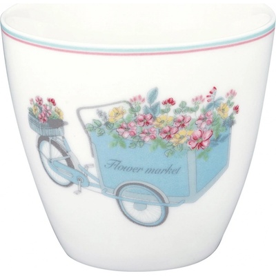 GREEN GATE Latte cup Portia Flowers White 300 ml