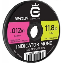 Cortland Trojbarevný indikátor Tricolor Indicator Mono Leader Material 15,24 m 0,30 mm 5,3 kg