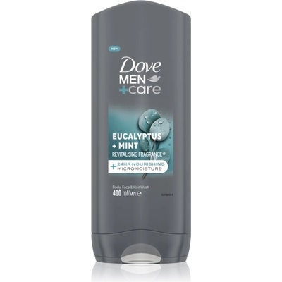 Dove Men+Care Advanced душ-гел за лице, тяло и коса за мъже Eucalyptus & Mint 400ml