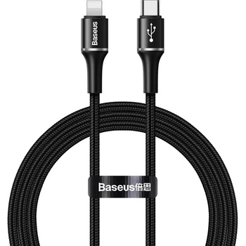 Baseus USB-C към Lightning кабел за Apple устройства с Lightning порт (100 см) - Baseus Halo USB-C to Lightning Cable (CATLGH-01) (черен) (CATLGH-01)