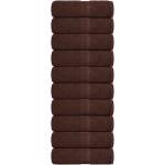 vidaXL Кърпи за гости FROGN 10 бр. Кафяви 30x50 см 360 г/м2 (136757)