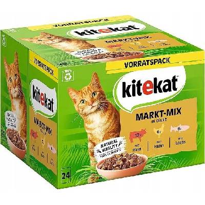 Kitekat mix chutí, 48 sáčků x 85 g