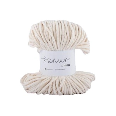 MILA Bavlněná šňůra Glitter 3mm - Krémová perla/PG107 – Zboží Dáma