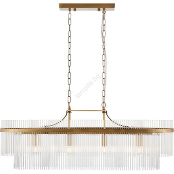 Endon Lighting 112573 - Пендел MARIETTA 4xE14/6W/230V месинг/прозрачен (EN0207)
