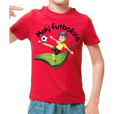 Fajntričko Kids detské tričko Malý futbalista červená