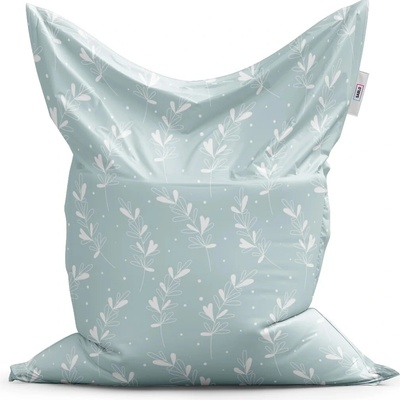 Sablio Sedací vak Bílé lístky 150x100 cm