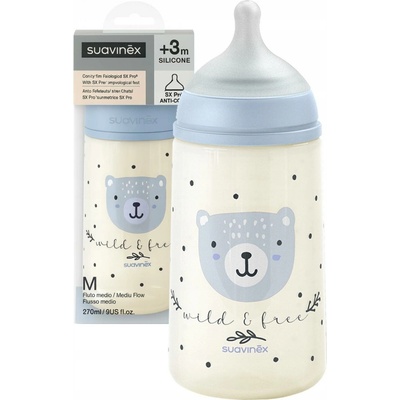 Suavinex kojenecká láhev Dreams modrá 270 ml