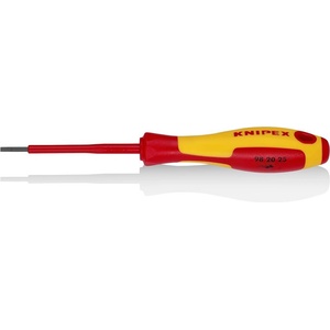 KNIPEX Отвертка шлиц 2.5, VDE 1000V жълто-червена ръкохватка 177мм, - K982025 (K982025)