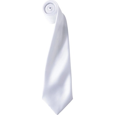 Premier Workwear Saténová kravata biela