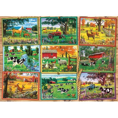 Cobble Hill - Puzzle Postcards from the Farm - 1 000 piese