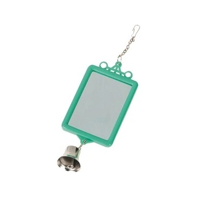 Flamingo - Играчка за папагали - огледалце със звънче, 6х8 см