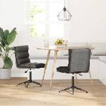 vidaXL Трапезни столове, 2 бр, черни, изкуствена кожа (3315405)