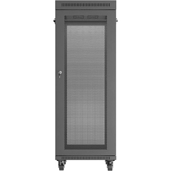 Lanberg rack cabinet 19" free-standing 32U/600X1000 (FLAT PACK) with mesh door LCD black (FF01-6032-23BL)