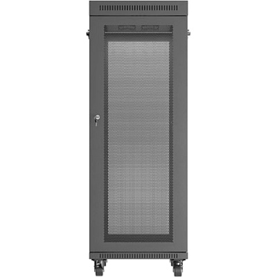 Lanberg rack cabinet 19" free-standing 32U/600X1000 (FLAT PACK) with mesh door LCD black (FF01-6032-23BL)