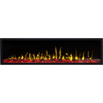 Aflamo Elektrický krb Pride S183 - realistický oheň - nástenný alebo vstavaný - 183x42x13 cm - dekoratívny elektrický krb LED bez funkcie vykurovania