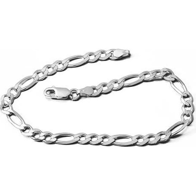 Zlatnictví zlatíčko stříbrný náramek figaro 3+1 000.00018