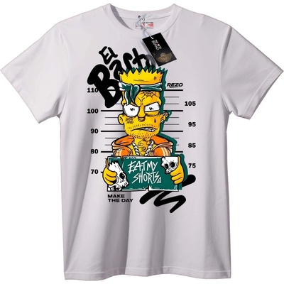 NOONEBRAND Тениска Барт Симпсон Яж Късите ми - L, Black