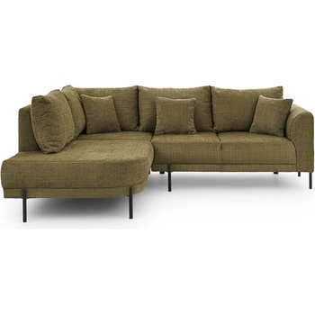 ROPEZ Зелен шенилов ъглов диван (ляв ъгъл/L форма) Mauris - Ropez (Mauris Naroznik L - Lewa OT tk. Cremona 38 ( Davis ))