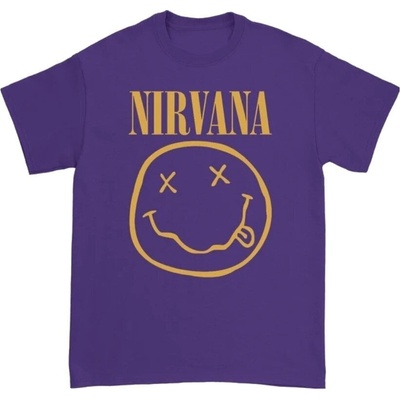 Nirvana Yellow Happy Face Purple L Дамски Риза (<![CDATA[NIRVTS04LPU03]]>)