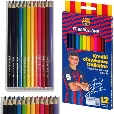 FC Barcelona ergonomické trojhranné farbičky 12ks 312023050
