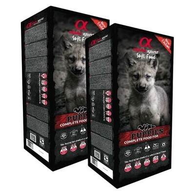 Alpha Spirit Kompletné mäkké pre šteniatka 2 x 9 kg